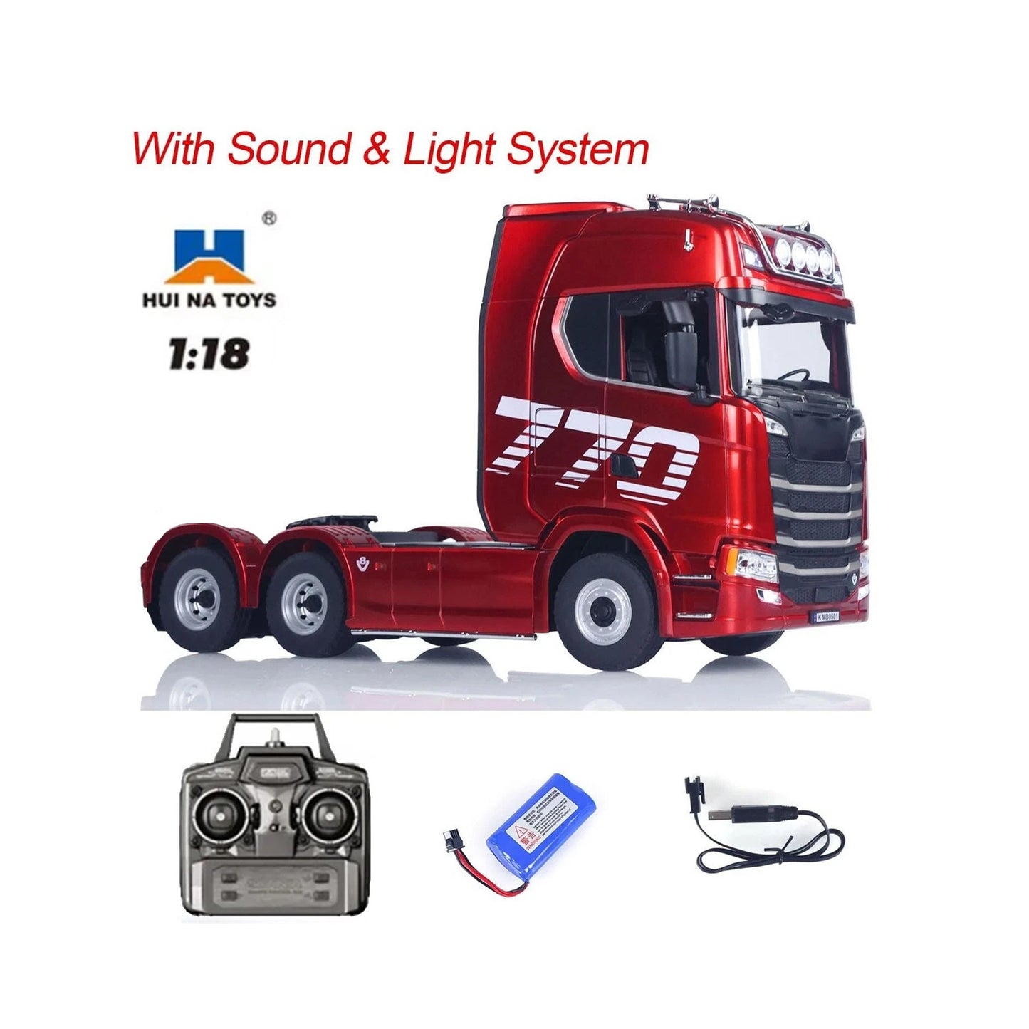 RC Scania Truck Red No Trailer