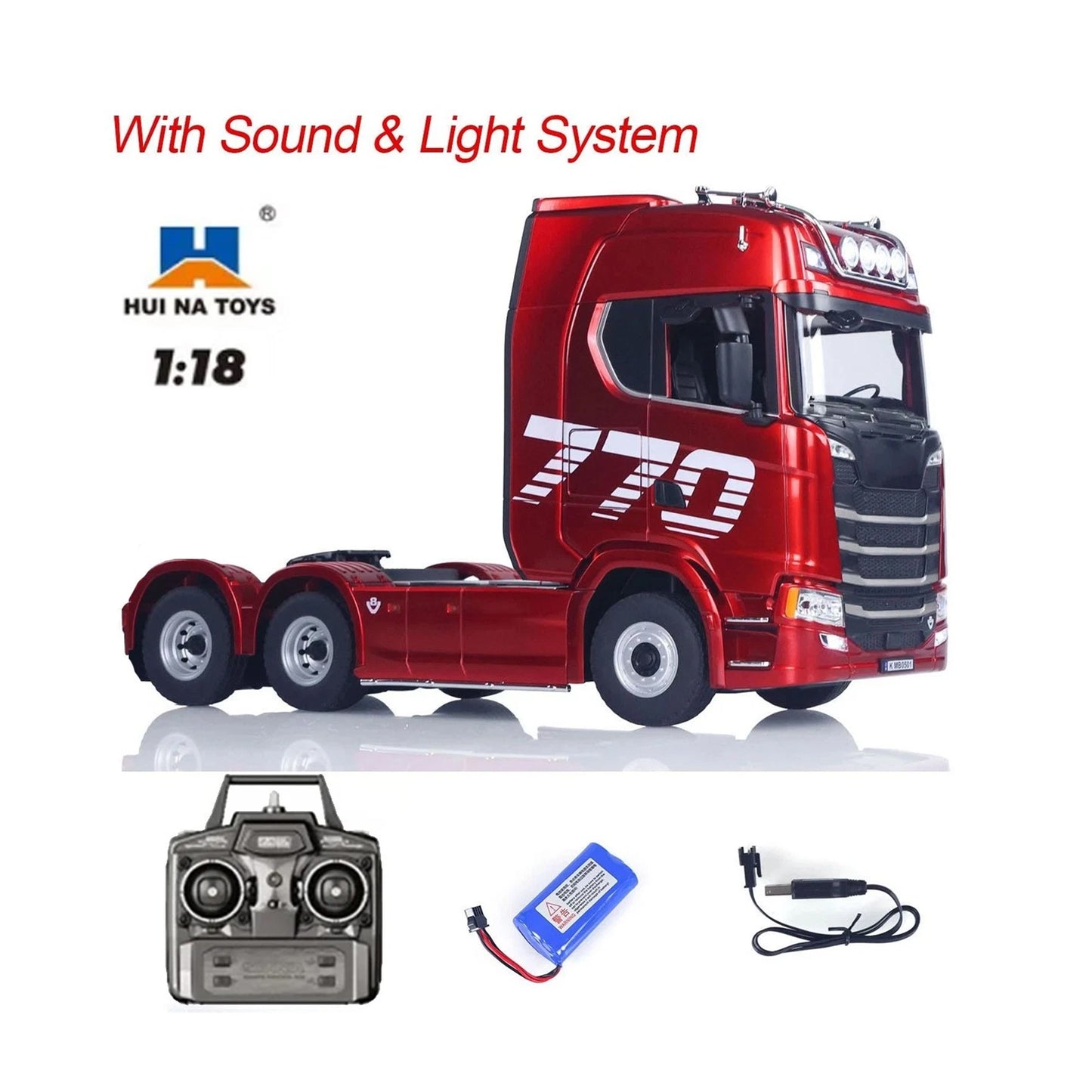RC Scania Truck Red No Trailer