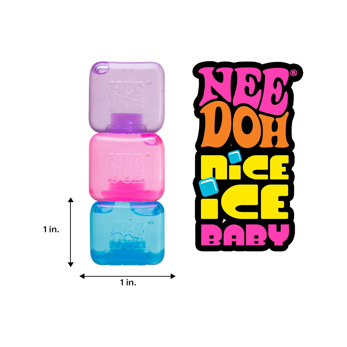 Squishy Ice Cube Design Multicoloured