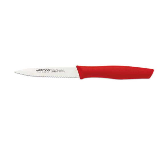 Arcos 10cm Serrated Paring Knife Red