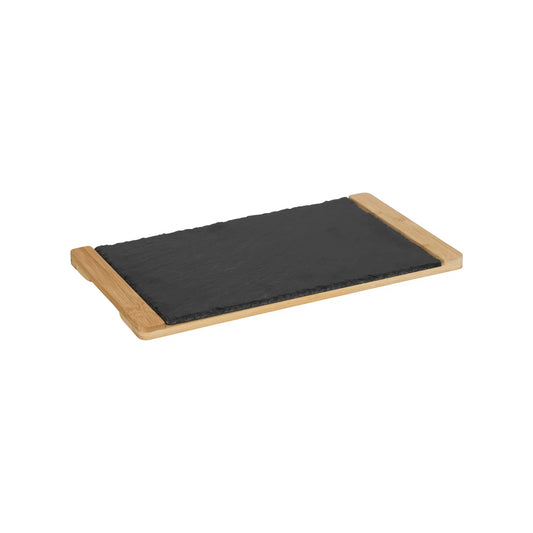 Secret de Gourmet 45 x 30cm Bamboo Slate Plate Black