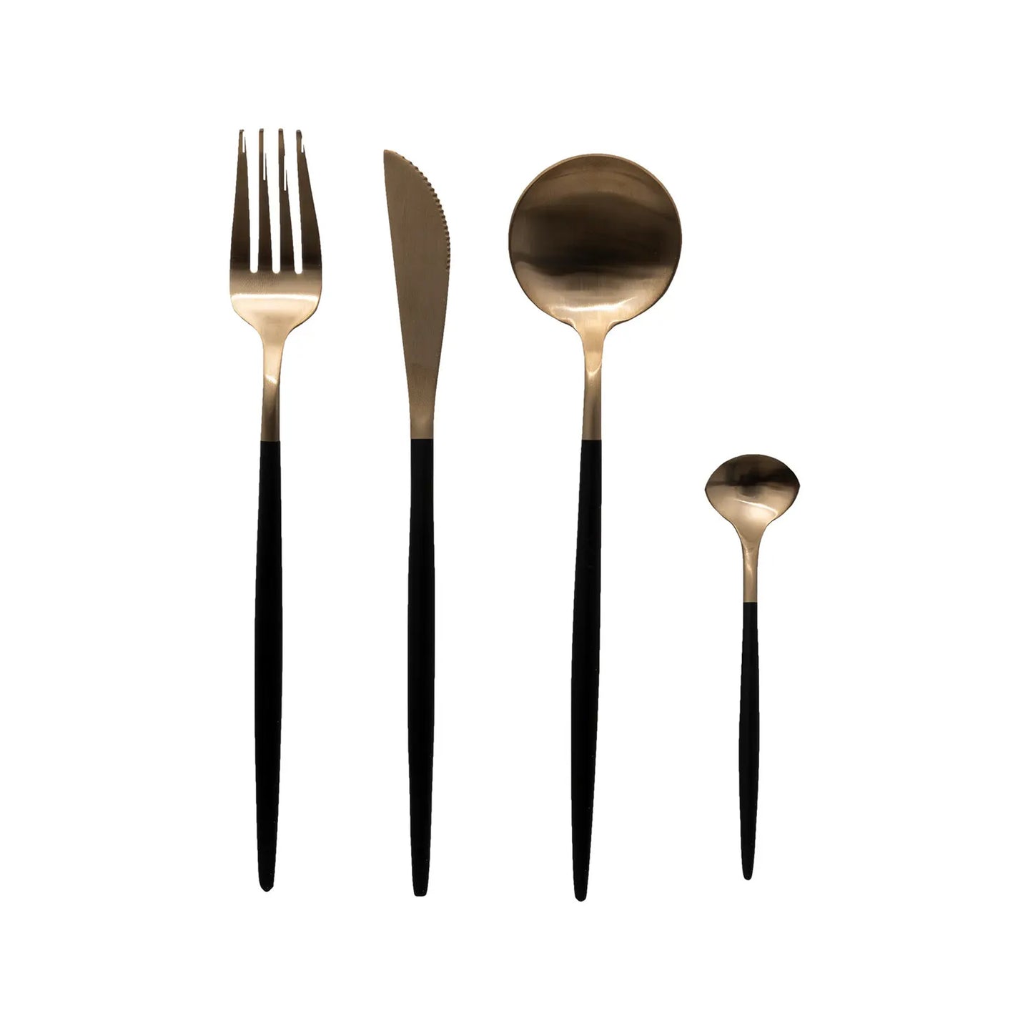 Secret de Gourmet 24 Piece Gold Plated Cutlery Set Gold