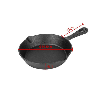 Kitchen Life 3 Piece Cast Iron Frying Pan Set Black