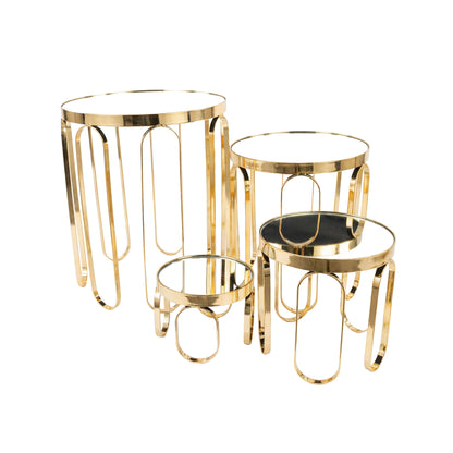 4 Piece Dessert Stand Set Gold