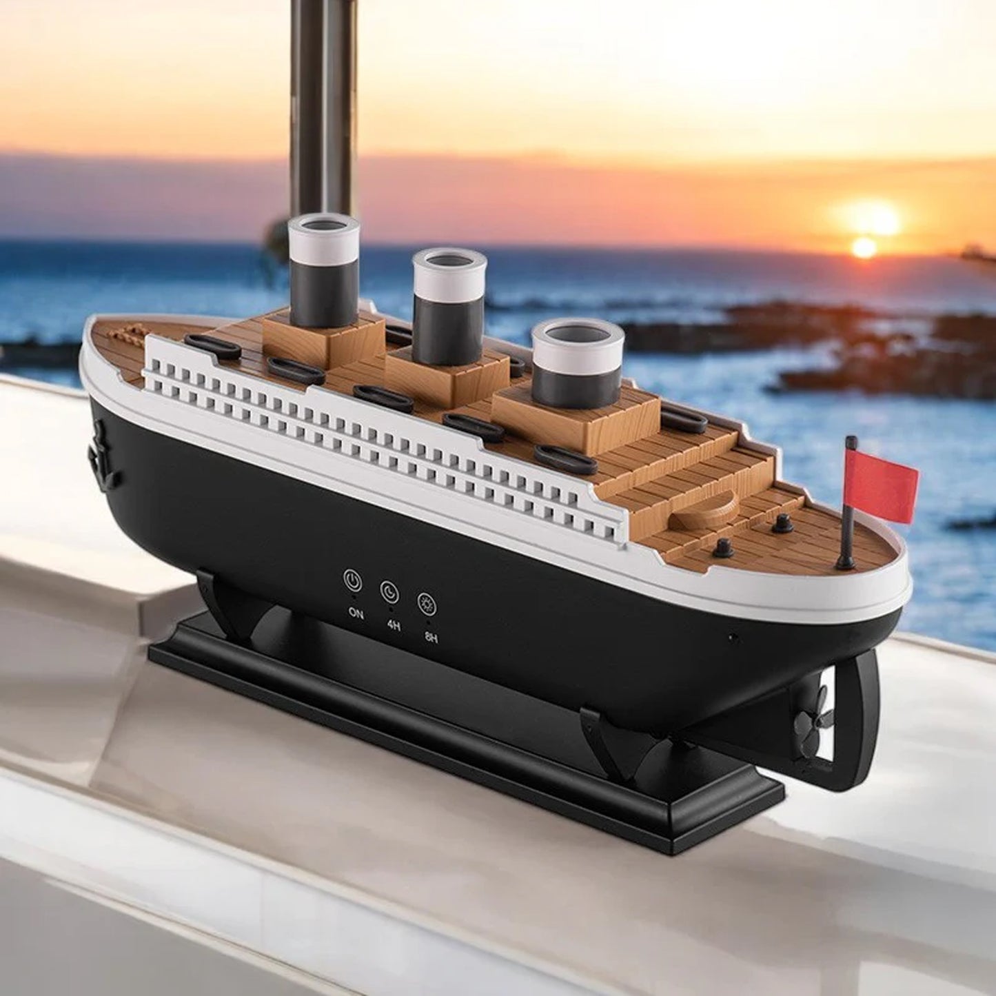 Ship 250ml Remote Control Ultrasonic Jellyfish Aroma Diffuser Black