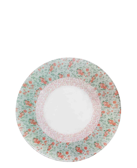 Pasabahce Flower Print Side Plate - Green