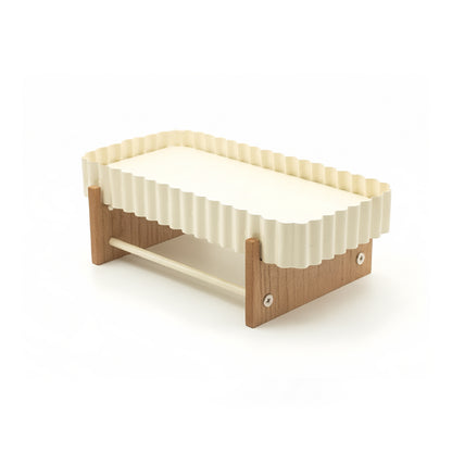 Wooden Cake Stand Cream
