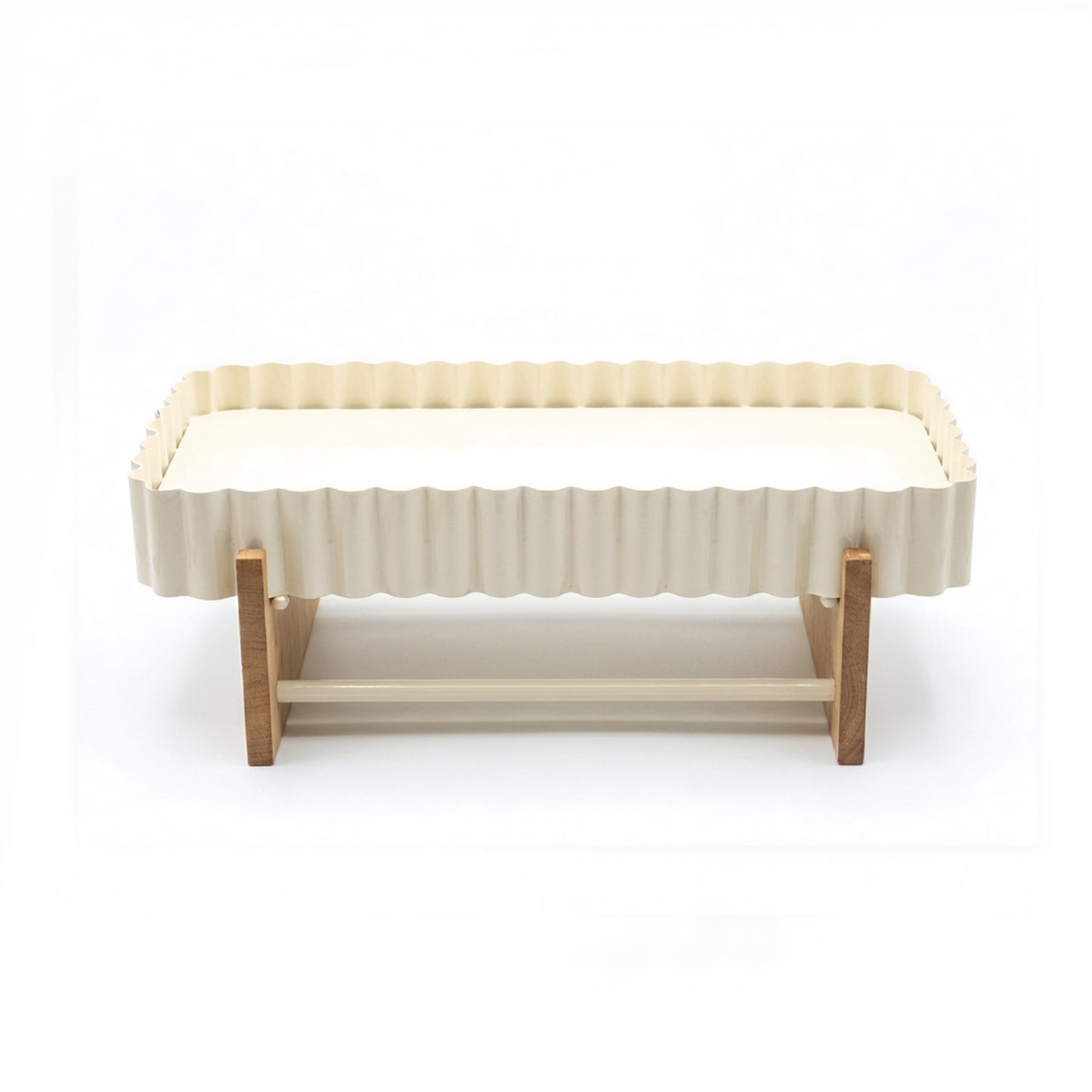 Wooden Cake Stand Cream