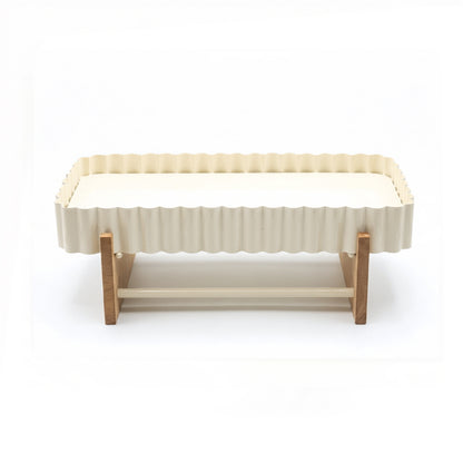 Wooden Cake Stand Cream