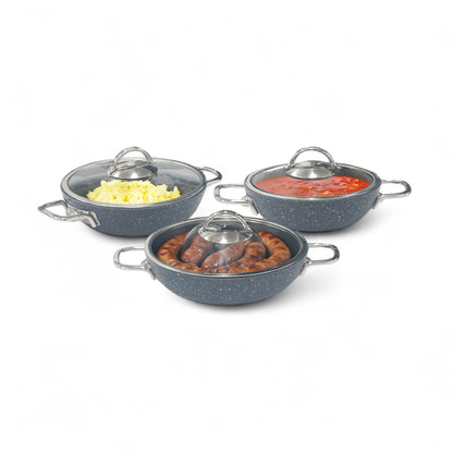 Leydi 6 Piece Egg Pan Set Grey