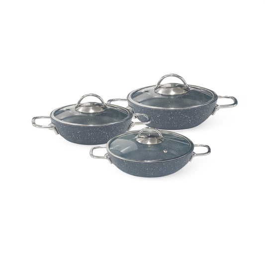 Leydi 6 Piece Egg Pan Set Grey