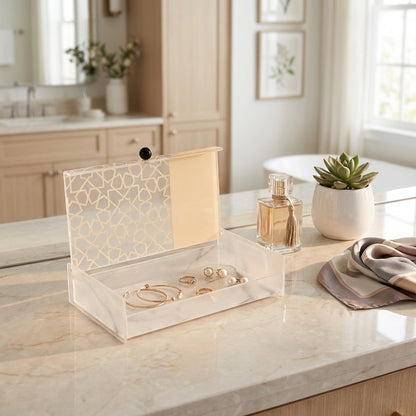 Rectangular Acrylic Box Cream