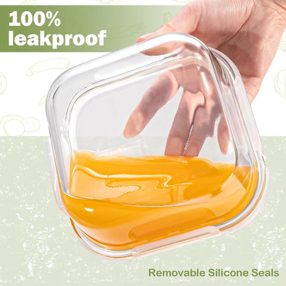 3 Piece 500ml Square Storage Container Set Clear