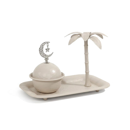 Small Ramadan-themed Date Serving Set Beige