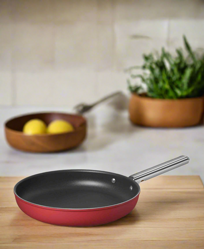 Smeg 30cm Frying Pan - Red