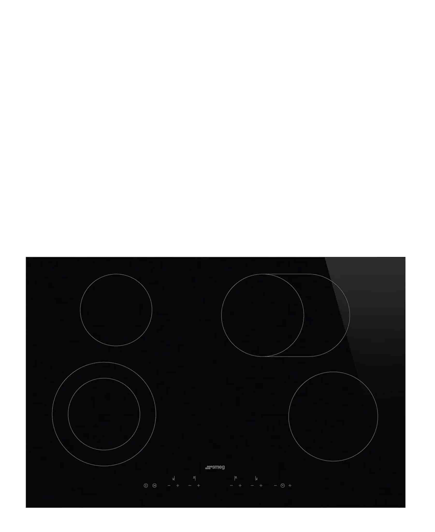 Smeg 77cm Ceramic Glass Hob Black The Culinarium