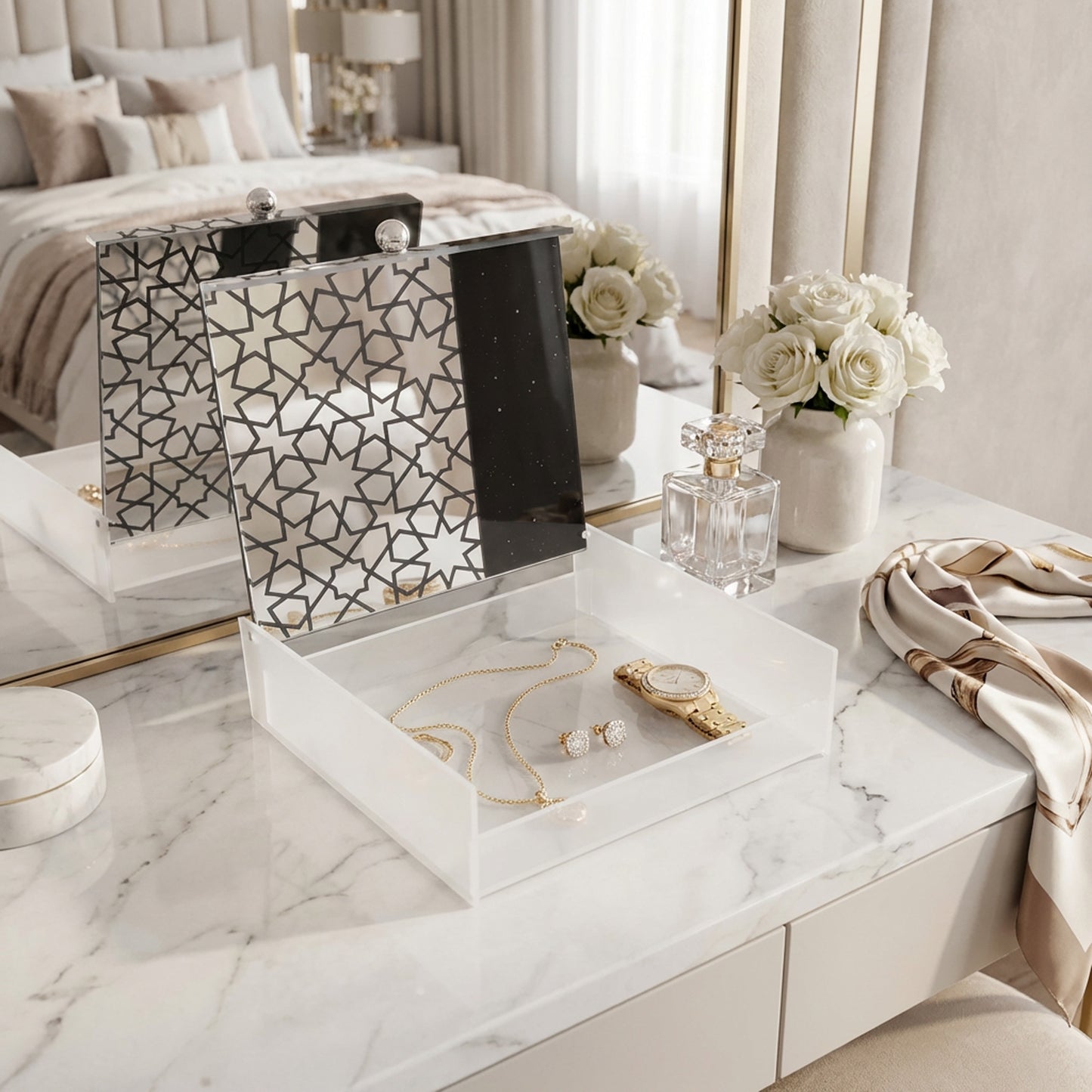 Square Acrylic Box Black