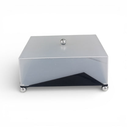 Square Acrylic Serving Tray with Dome Black