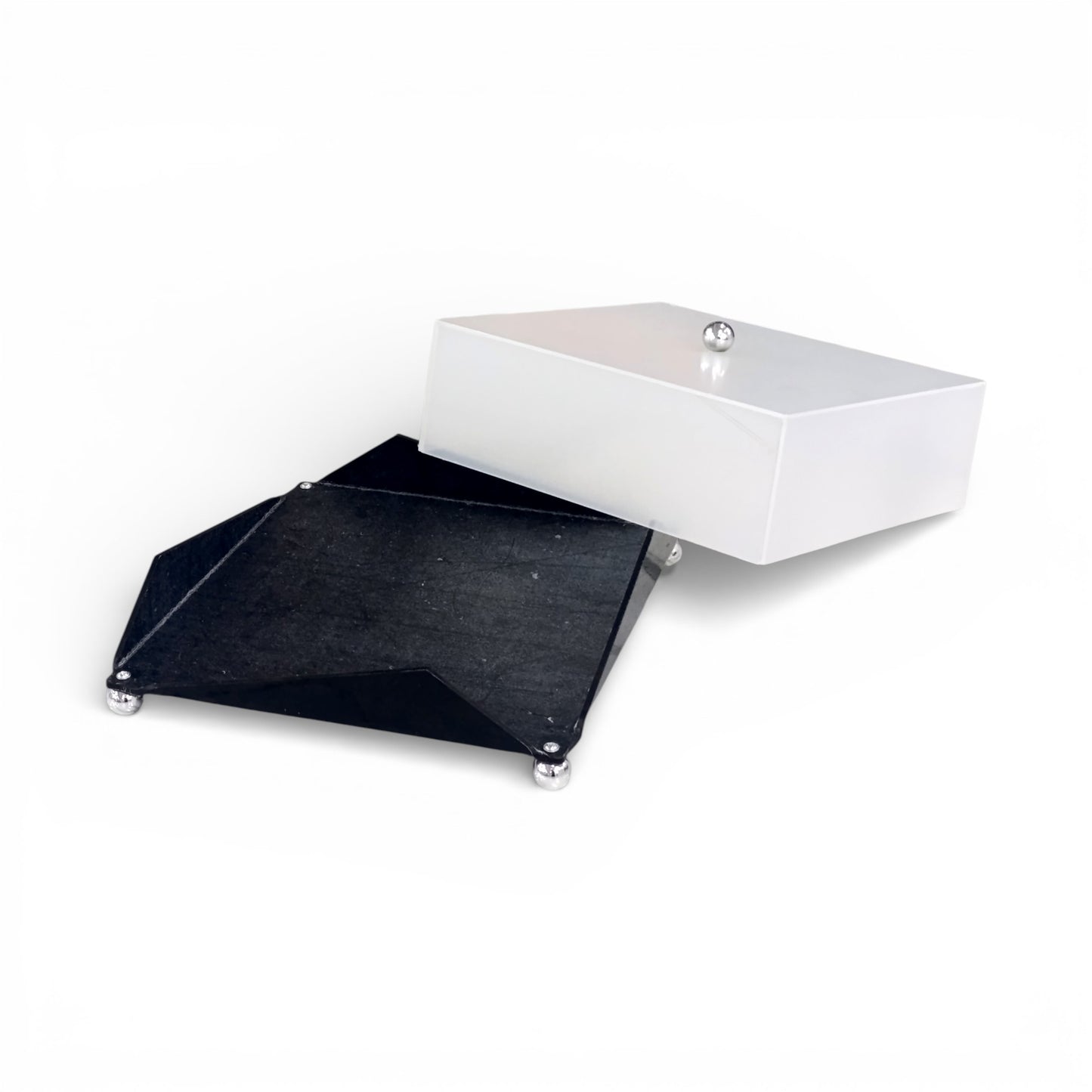 Square Acrylic Serving Tray with Dome Black