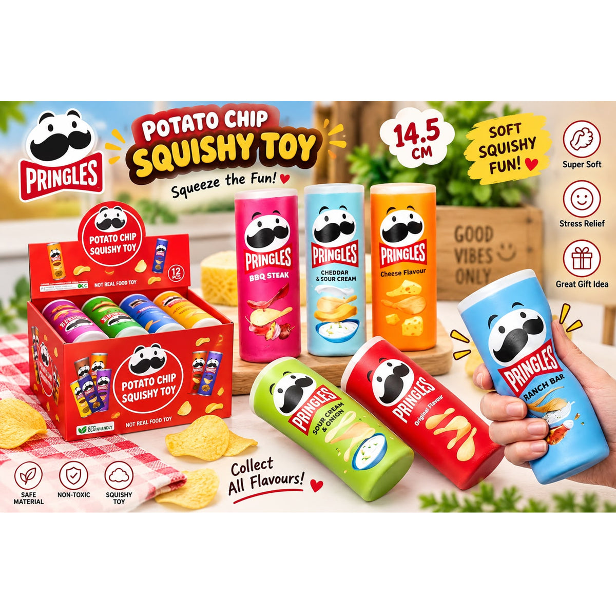 Squishy Stress Relief Pringles - Assorted
