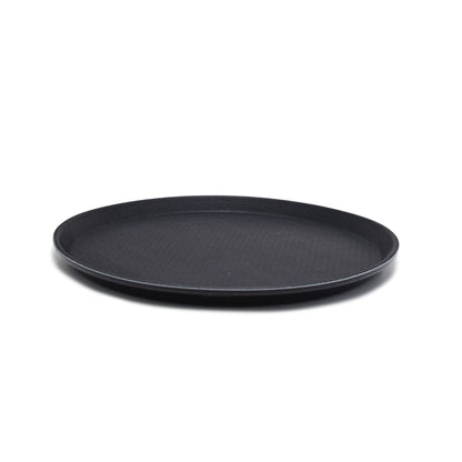 Steel King 35.5cm Fibreglass Round Non-Slip Tray Black