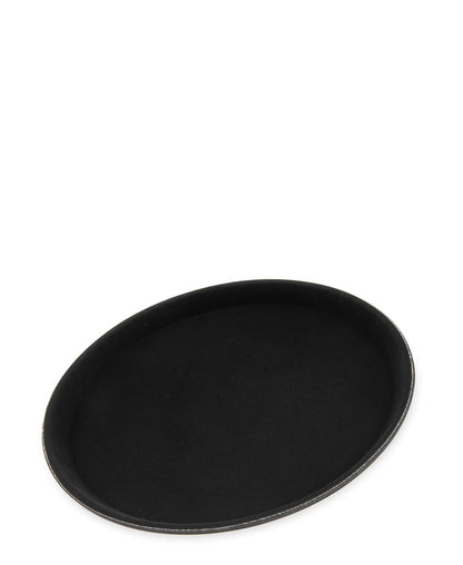 Steel King 40.5cm Fibreglass Round Non-Slip Tray - Black