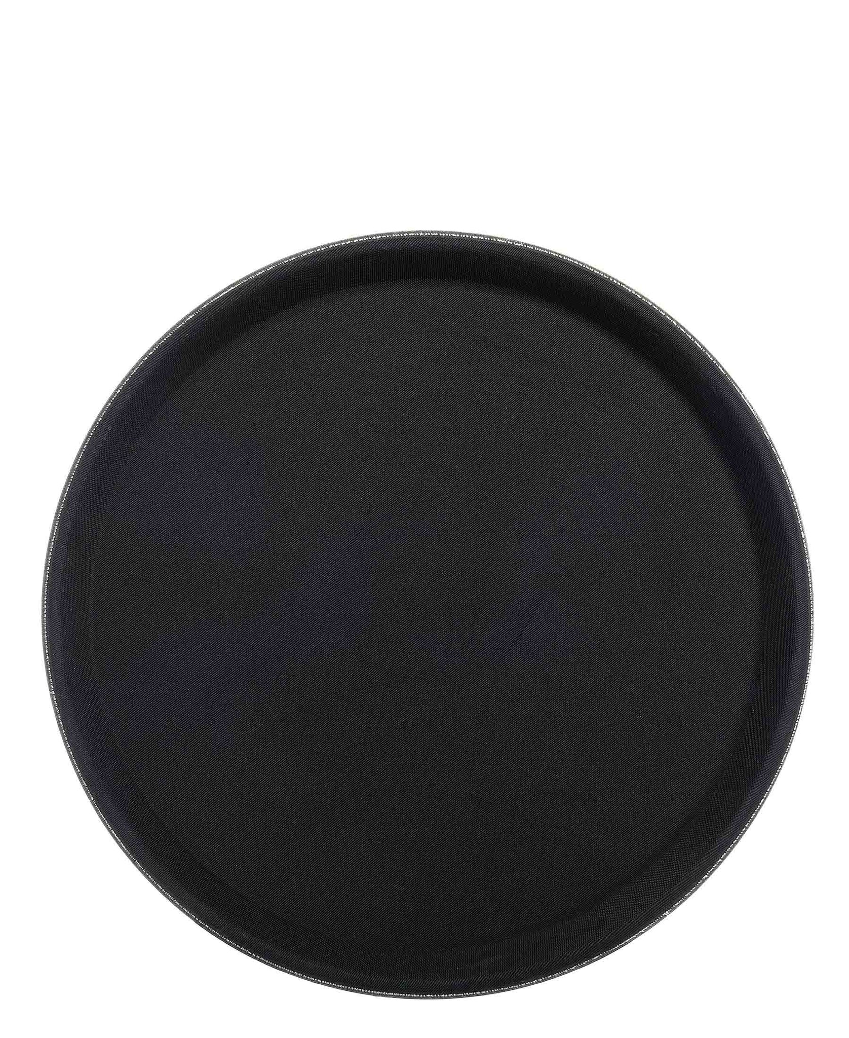 Steel King 40.5cm Fibreglass Round Non-Slip Tray - Black