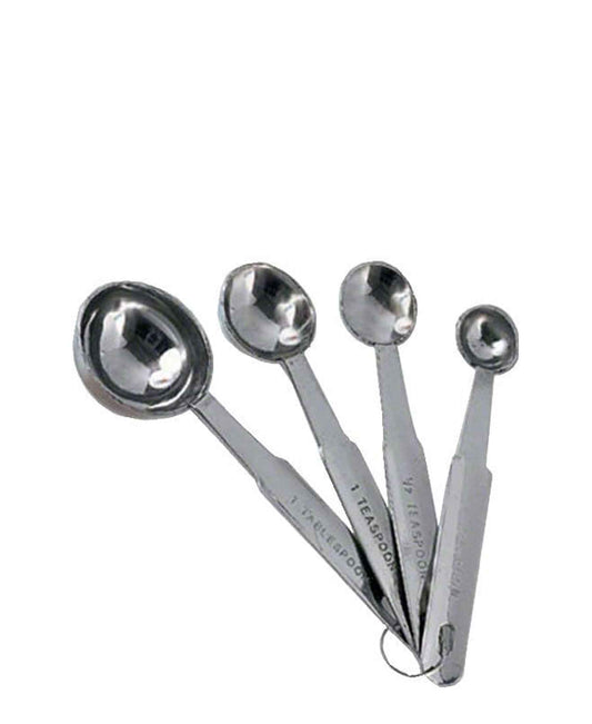 Steel King 4 Piece Measuring Spoon Set - Silver