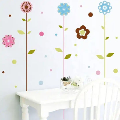 Urban Decor Sunflower Design Peel & Stick Reusable Wall Sticker Multicoloured