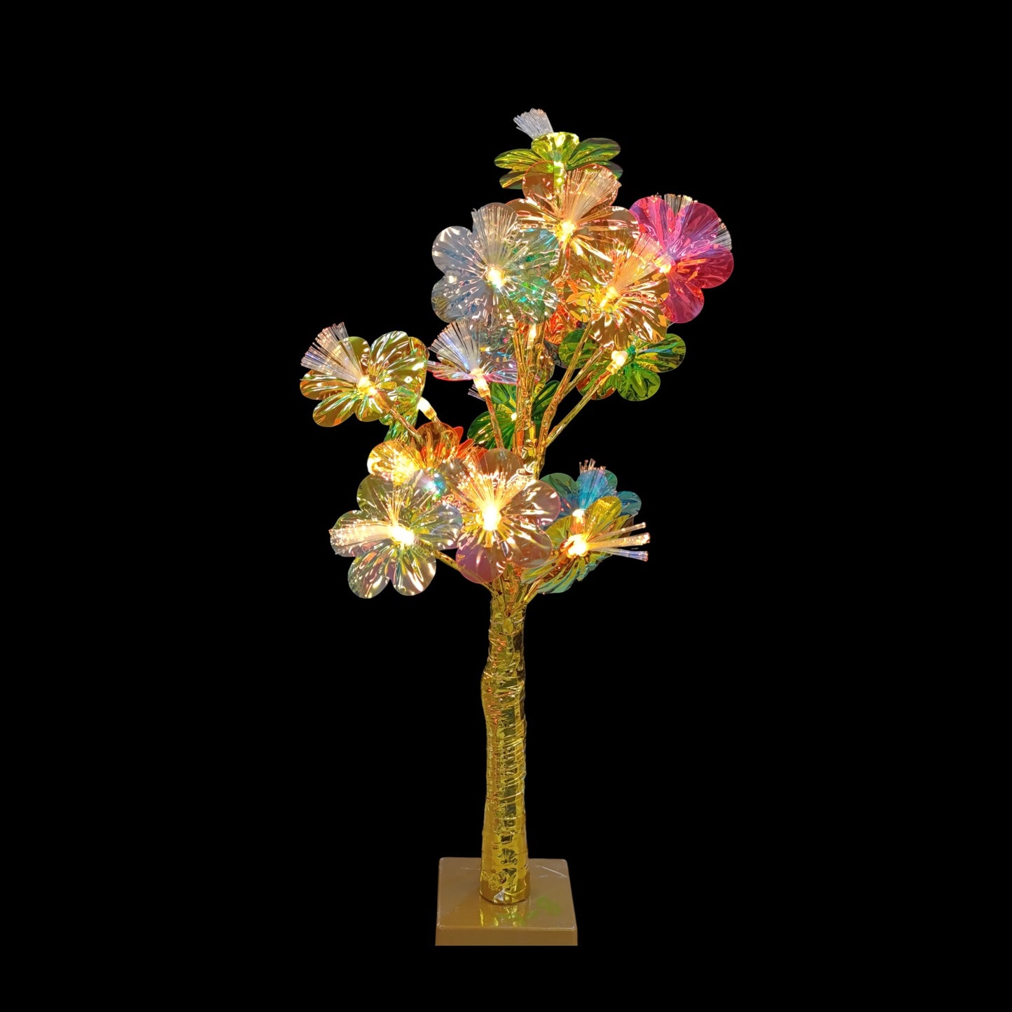 60cm LED Tree with Flowers Multicoloured