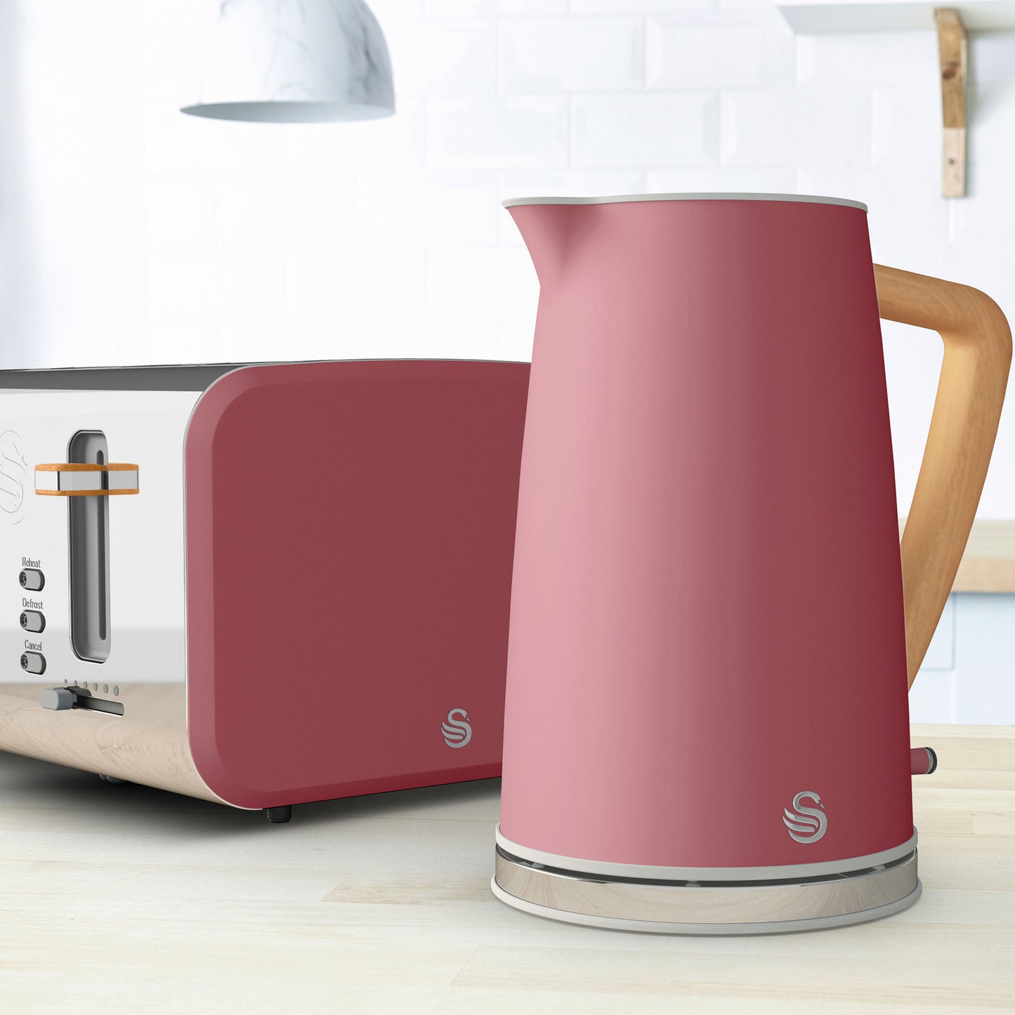 Swan Nordic 2 Slice Toaster Fuschia Rose