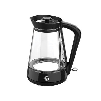 Swan 1.7Lt Cordless Glass Jug Kettle Black