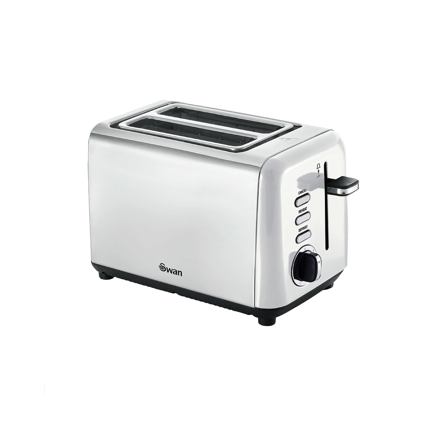 Swan 2 Slice Townhouse Toaster Stainless Steel Pearl White