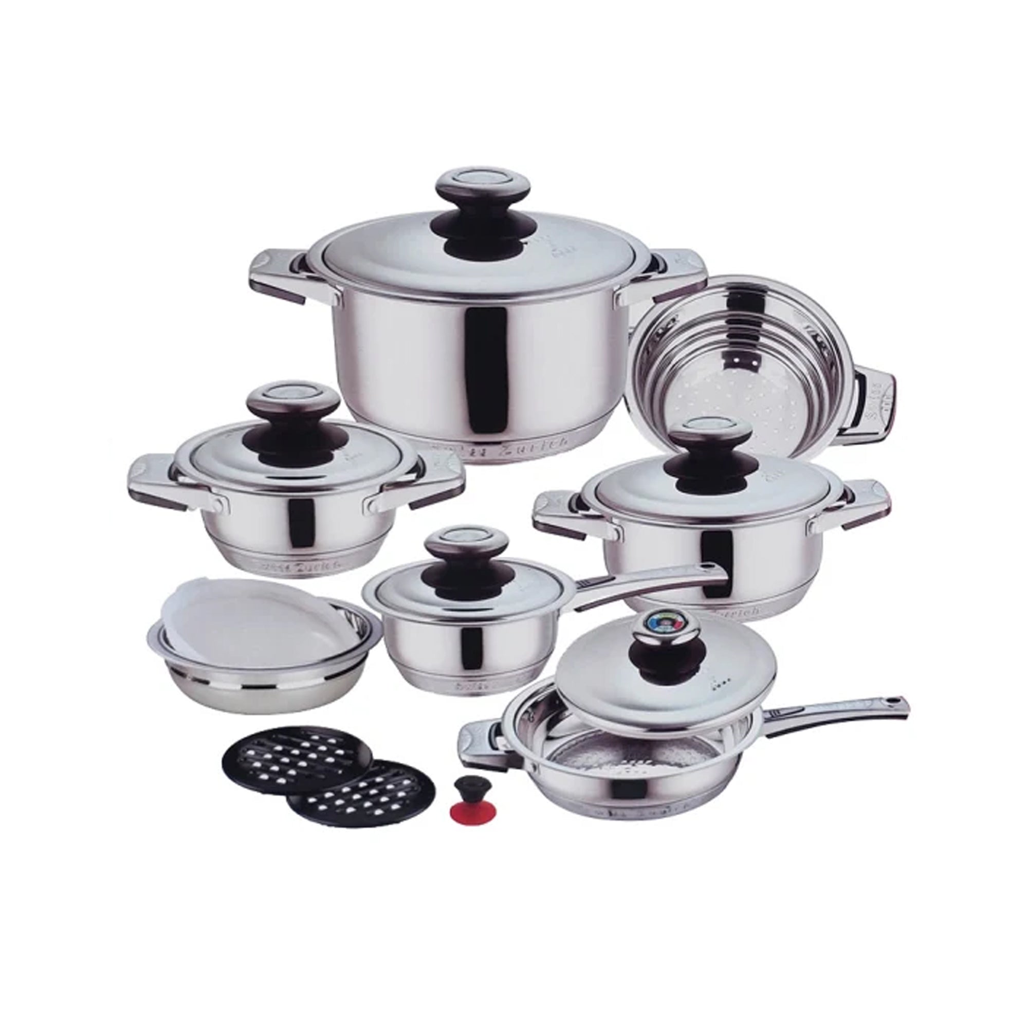 Z Line Cookware Swiss Zurich Z Line 16 Piece 9 Layers Capsulated Bottom Cookware Set S ...