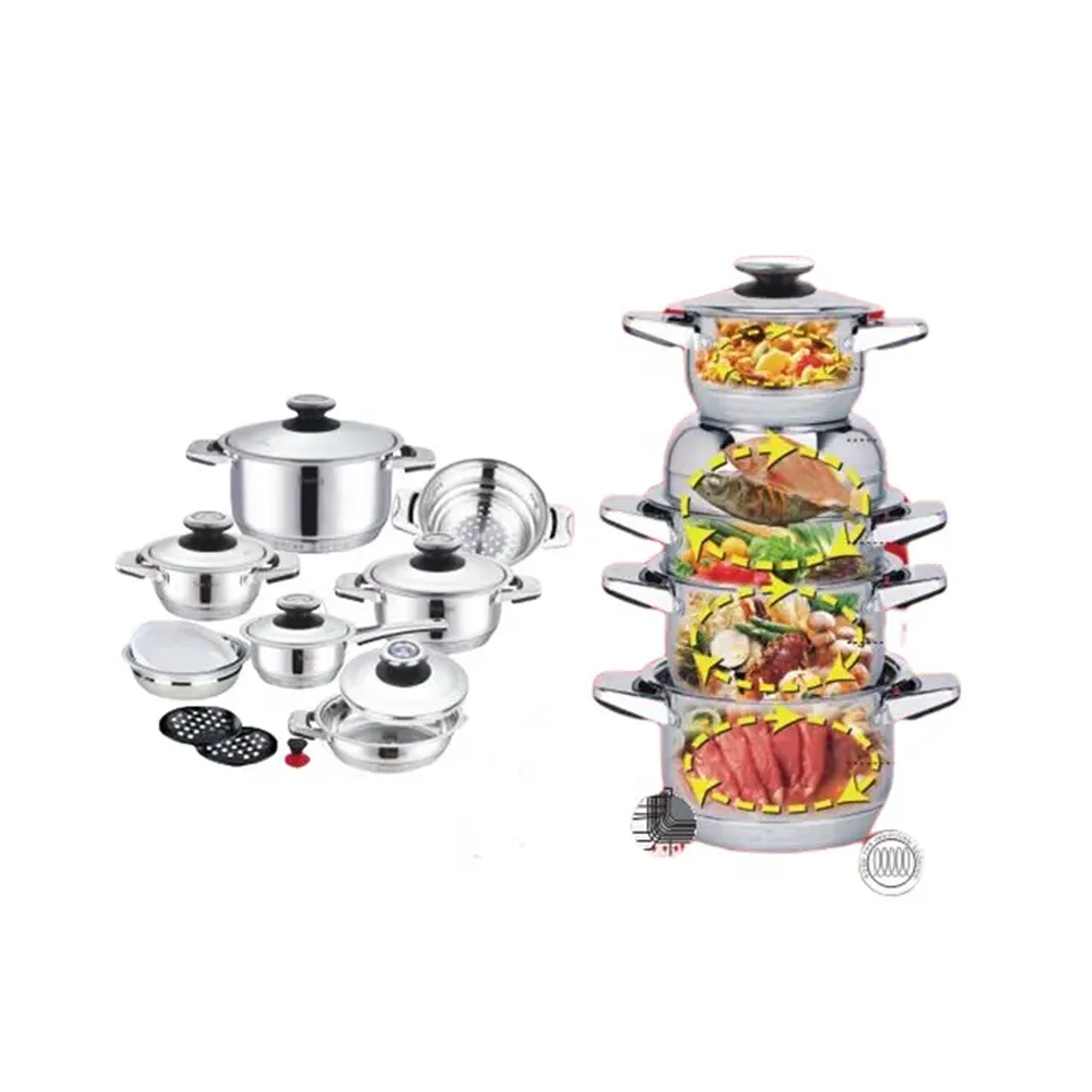 Swiss Zurich Z Line 16 Piece 9 Layers Capsulated Bottom Cookware