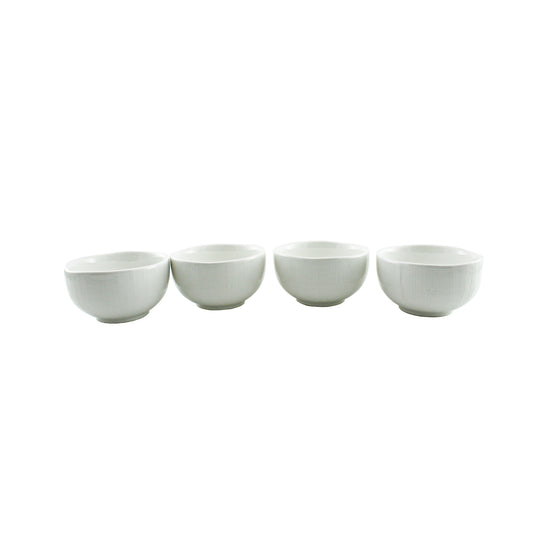 Symphony Ripple Dipping Bowl Set Of 4 - White
