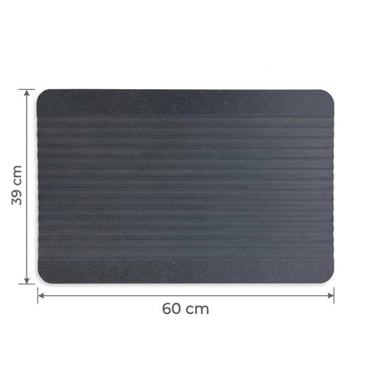 TC Bathroom Mat 39 x 60cm Striped - Dark Grey