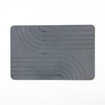 TC Bathroom Mat 39 x 60cm Engraved - Dark Grey
