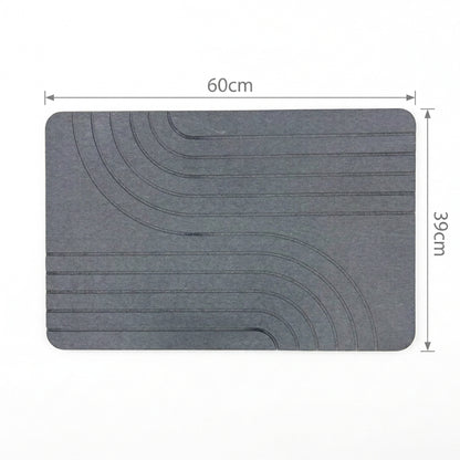 TC Bathroom Mat 39 x 60cm Engraved - Dark Grey