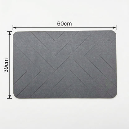 TC Bathroom Mat 39 x 60cm Chevron - Medium Grey