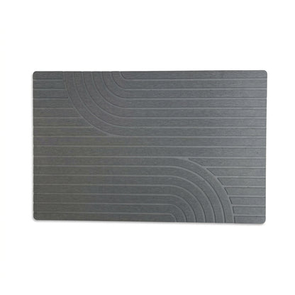 TC Bathroom Mat 39 x 60cm Curved - Medium Grey