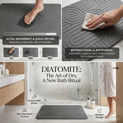 TC Bathroom Mat 39 x 60cm Arch - Medium Grey