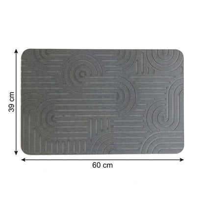 TC Bathroom Mat 39 x 60cm Arch - Medium Grey