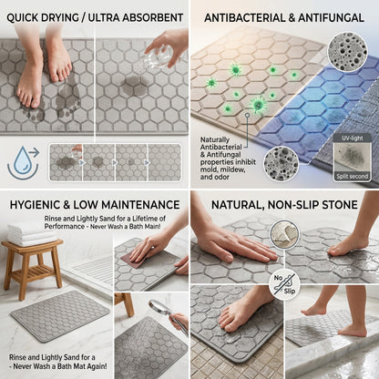TC Bathroom Mat 39 x 60cm Paved - Medium Grey