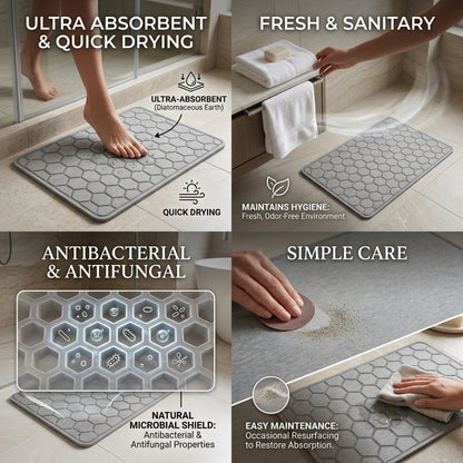 TC Bathroom Mat 39 x 60cm Paved - Medium Grey