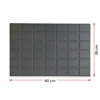 TC Bathroom Mat 39 x 60cm Brick - Dark Grey