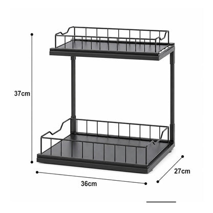TC Shower Rack 2 Tier - Black