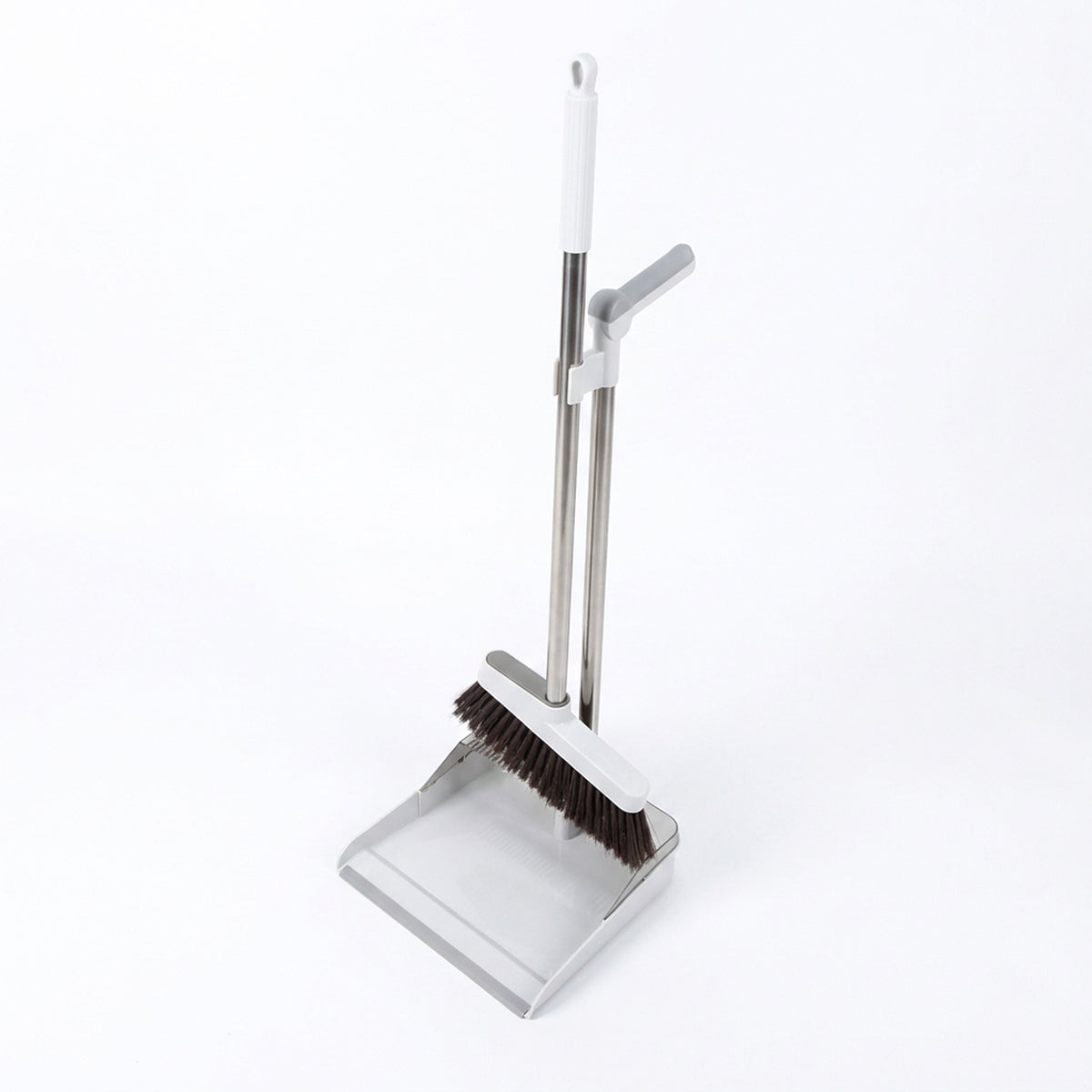 TC Upright Broom & Dustpan Set Large - White