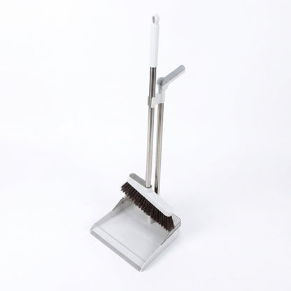 TC Upright Broom & Dustpan Set Large - White
