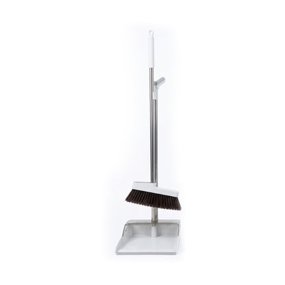 TC Upright Broom & Dustpan Set Large - White